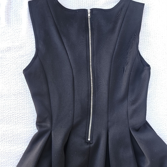Persaya Pleated Black Mini Dress Fit and Flare size small - Picture 4 of 10